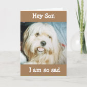 WOU DAT DIT PERSOONLIJK ZOON "GELUKKIGE VERJAARDAG KAART (Voorkant)