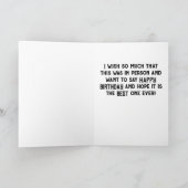 WOU DAT DIT PERSOONLIJK ZOON "GELUKKIGE VERJAARDAG KAART (Binnen)