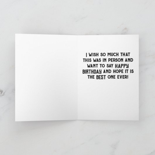 WOU DAT DIT PERSOONLIJK ZOON "GELUKKIGE VERJAARDAG KAART (Binnen)