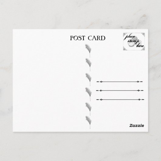 Wou dat je een mooi  palmboom briefkaart was (Achterkant)