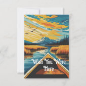 Wou dat je hier was personaliseer Jouw tekst Bedankkaart (Voorkant)