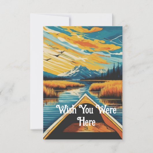 Wou dat je hier was personaliseer Jouw tekst Bedankkaart (Voorkant)