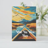 Wou dat je hier was personaliseer Jouw tekst Bedankkaart (Staand voorkant)