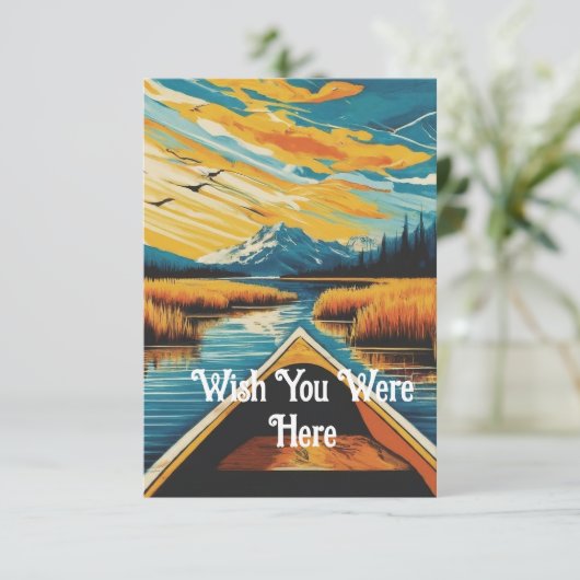 Wou dat je hier was personaliseer Jouw tekst Bedankkaart (Staand voorkant)