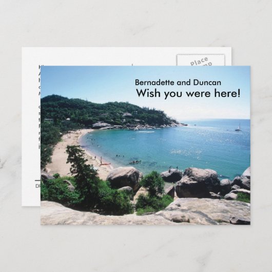 Wou dat je hier was Trouwen Briefkaart (Voorkant / Achterkant)