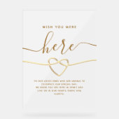 Wou dat je hier was Trouwmonument Acryl Bord (Voorkant)