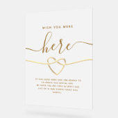 Wou dat je hier was Trouwmonument Acryl Bord (Hoek)