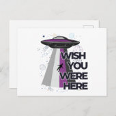 "Wou dat je hier was" UFO Briefkaart (Voorkant / Achterkant)