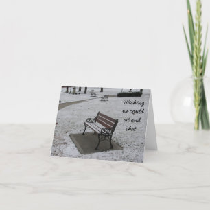 Wou dat we konden zitten en chatten feestdagen kaart