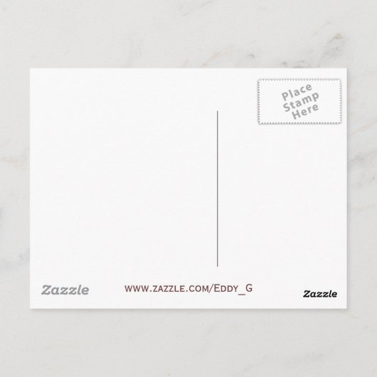 Wou je hier zijn? briefkaart (Achterkant)