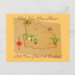 Wou je hier zijn? briefkaart