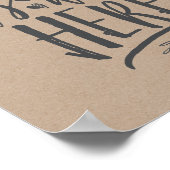 Wou jij hier waren Huwelijk Herdenking Tafel Bord  Poster (Hoek)