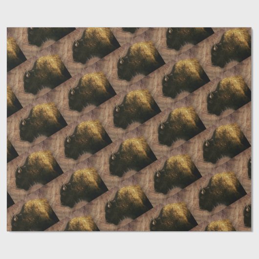 Woud Bizon Buffalo Cadeaupapier (Vlak)