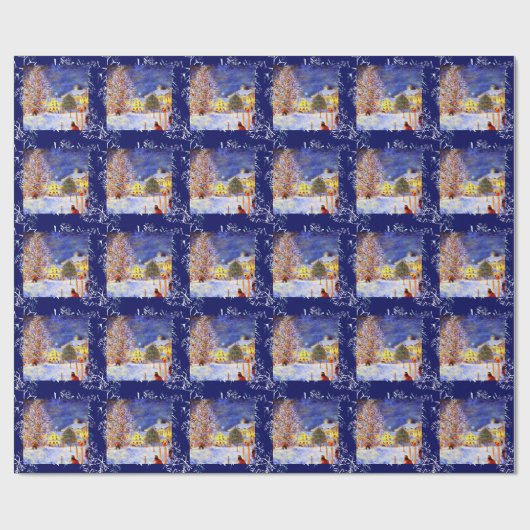 Woud in de winter cadeaupapier (Vlak)