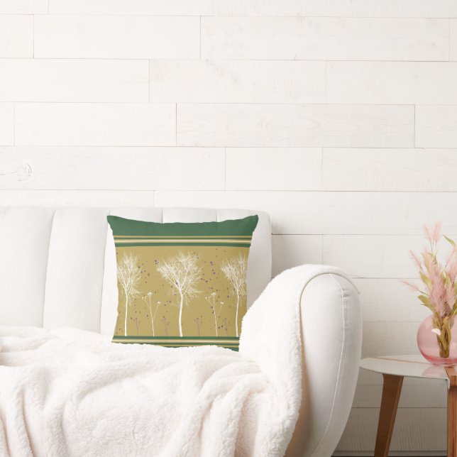 Woud in wit Sierkussen (Bank)