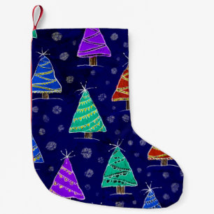 Woud van kerstbomen kleine kerstsok