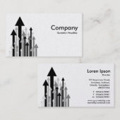 Woud van pijlen - zwart en wit (Platinum) Visitekaartje (Voorkant / Achterkant)