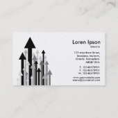 Woud van pijlen - zwart en wit (Platinum) Visitekaartje (Achterkant)