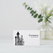 Woud van pijlen - zwart en wit visitekaartje (Staand voorkant)