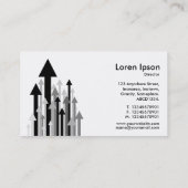 Woud van pijlen - zwart en wit visitekaartje (Achterkant)