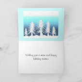 Woud van witte kerstbomen feestdagen kaart (Binnen)