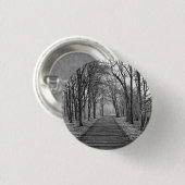 Woud, zwart en wit ronde button 3,2 cm (Voorkant /achterkant)