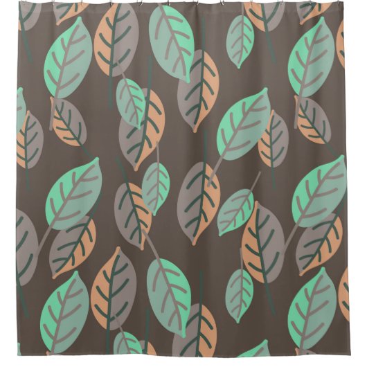 woudbladeren douchegordijn (Voorkant)