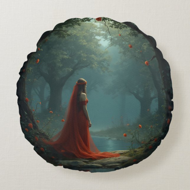 woudgodin rond kussen (Voorkant)