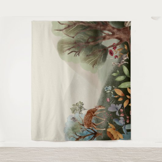 Woudlandschap Tapestry Wandkleed (Voorkant)