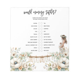 Would Mommy Rather? Baby Shower Game Notitieblok