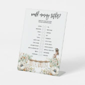 Would Mommy Rather? Baby Shower Game Reclamebord Met Voetstuk (Voorkant)