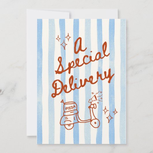 Would She Rather Baby Shower Game in Blue (Achterkant)