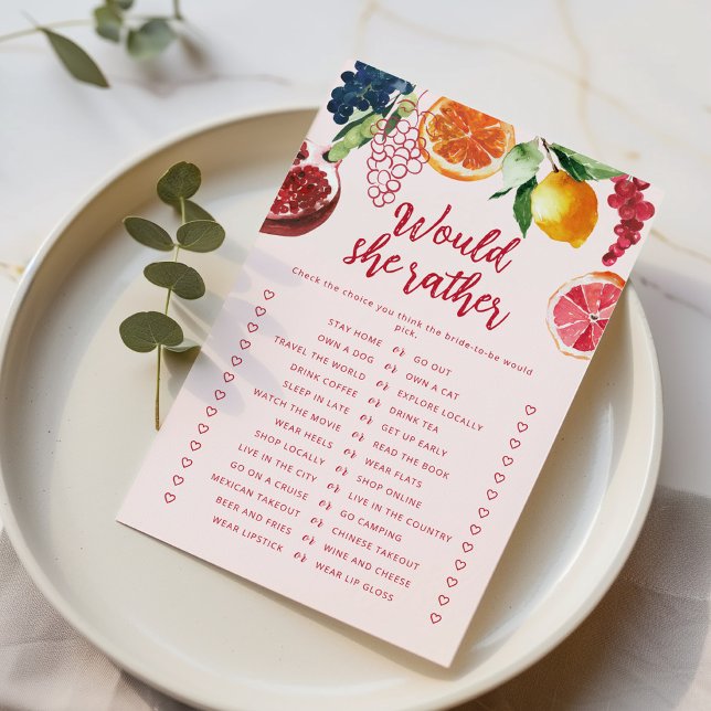 Would She Rather Fruit Off the Market Bridal game (Creator heeft geüpload)
