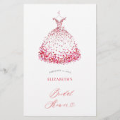Would She Rather Valentine Chic Bridal Shower Game Flyer (Achterkant)