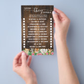Would They Rather Rustic Pink Safari Game Card Flyer (Hand)