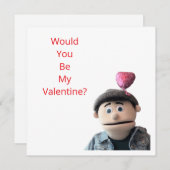Would You Be My Valentine? Feestdagenkaart (Voorkant / Achterkant)
