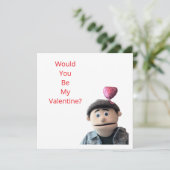 Would You Be My Valentine? Feestdagenkaart (Staand voorkant)