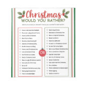 Would You Rather Christmas Game Notitieblok (Voorkant)