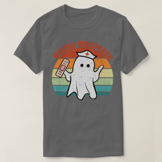 Wound Whisperer Ghost Nurse Boo Halloween 2022 Nur T-shirt (Design voorkant)