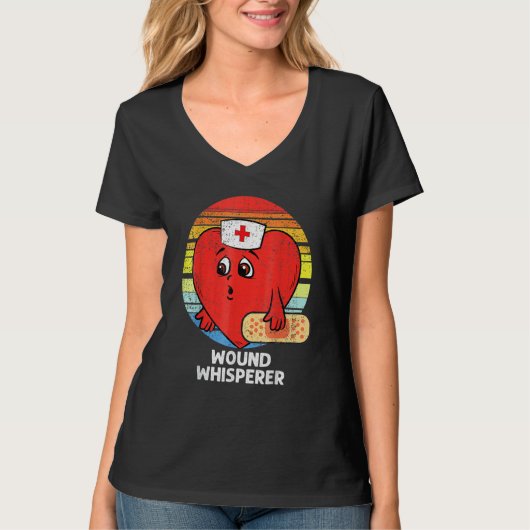 Wound Whisperer Valentines Day Nurse RN LPN Nursin T-shirt (Voorkant)