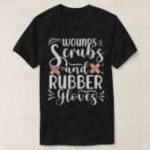 Wounds Slangen Rubberhandschoenen Wondverzorger RN T-shirt (Design voorkant)