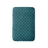 WOVEN2 ZWARTE MARBLE & TURQUOISE MARBLE BADMAT (Voorkant Verticaal)