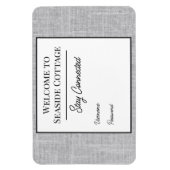 Woven Airbnb Vacation Rental Wifi Magnet Magneet (Verticaal)