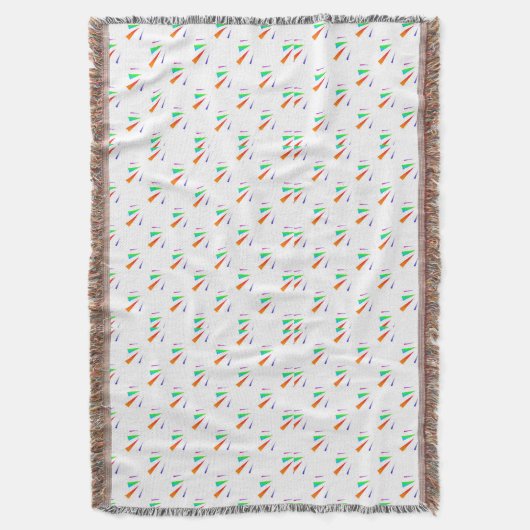 Woven blanket with colorful pinwheel pattern  deken (Voorkant Verticaal)