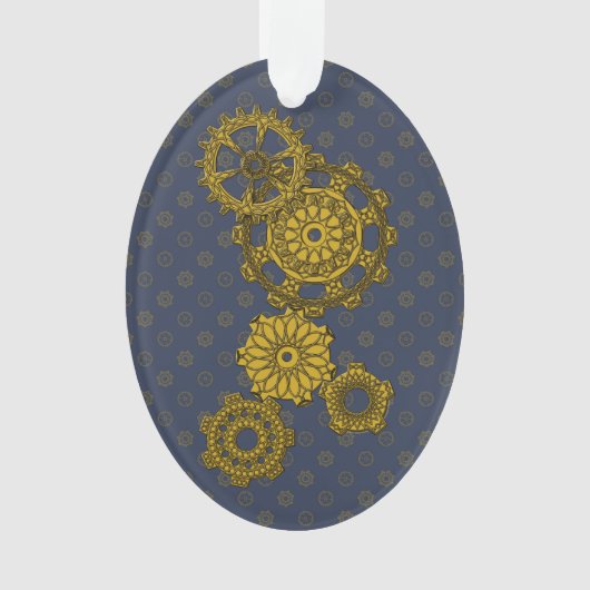 Woven Clockwork Acrylversiering Ornament (voorkant)