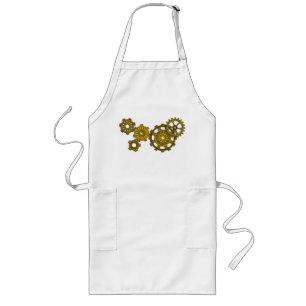 Woven Clockwork Apron Lang Schort
