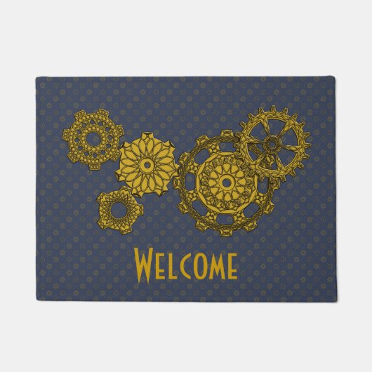 Woven Clockwork Doormat Deurmat (Voorkant)