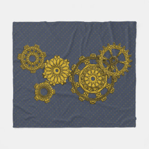 Woven Clockwork Fleece Blanket Deken