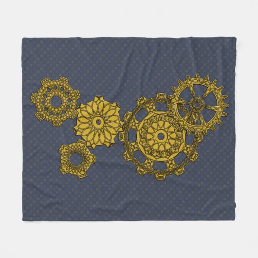 Woven Clockwork Fleece Blanket Deken (Voorkant (Horizontaal))