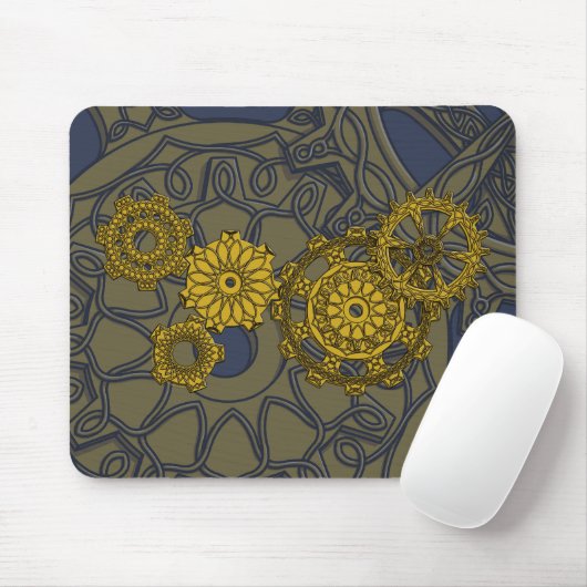 Woven Clockwork Mousepad Muismat (Met muis)